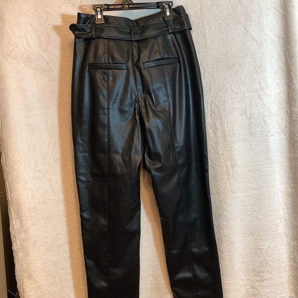 BNWT Kaffe faux leather belted pants - Picture 9 of 9